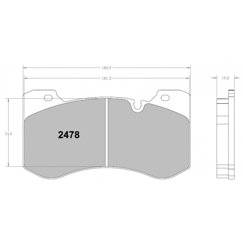 Degressive endurance compound. Race brake pads - BMW G Series M2, M3 + M4
front pad